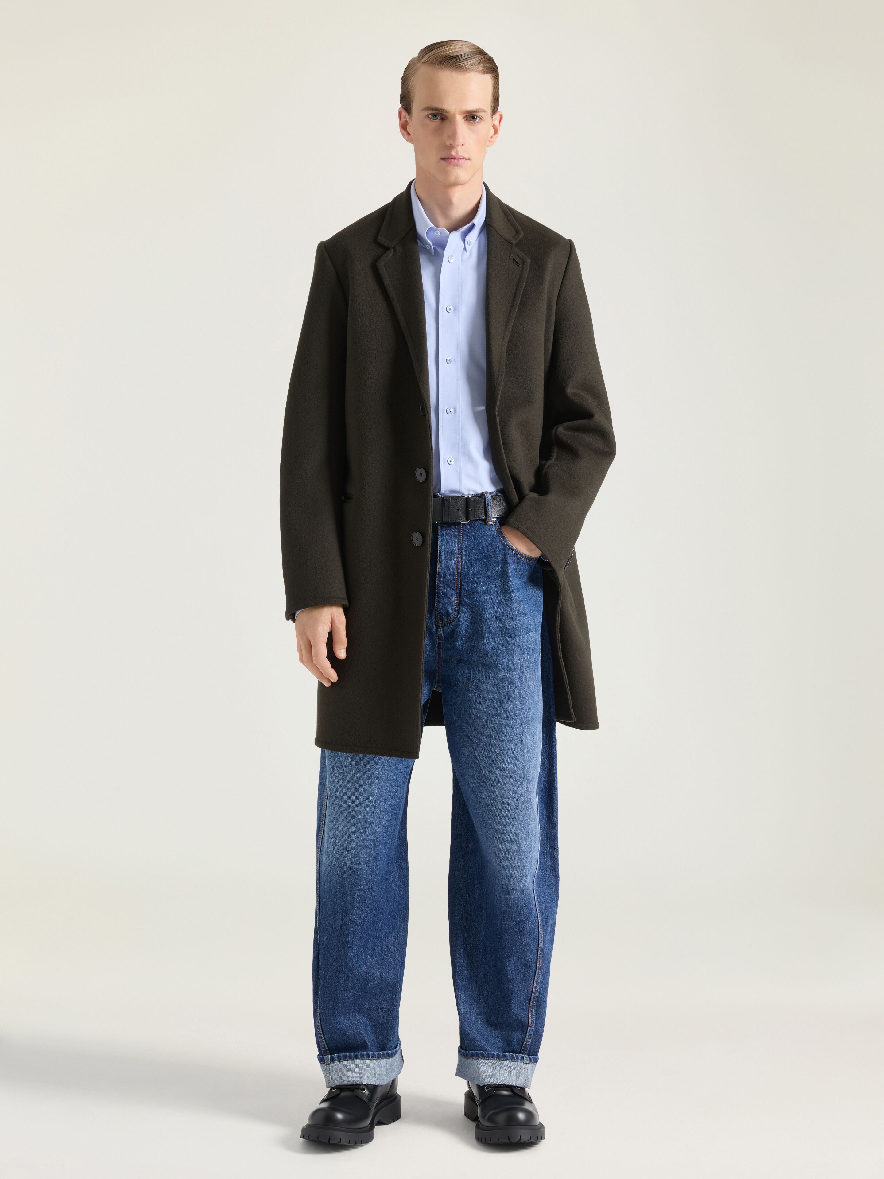Coat in wool cashmere
